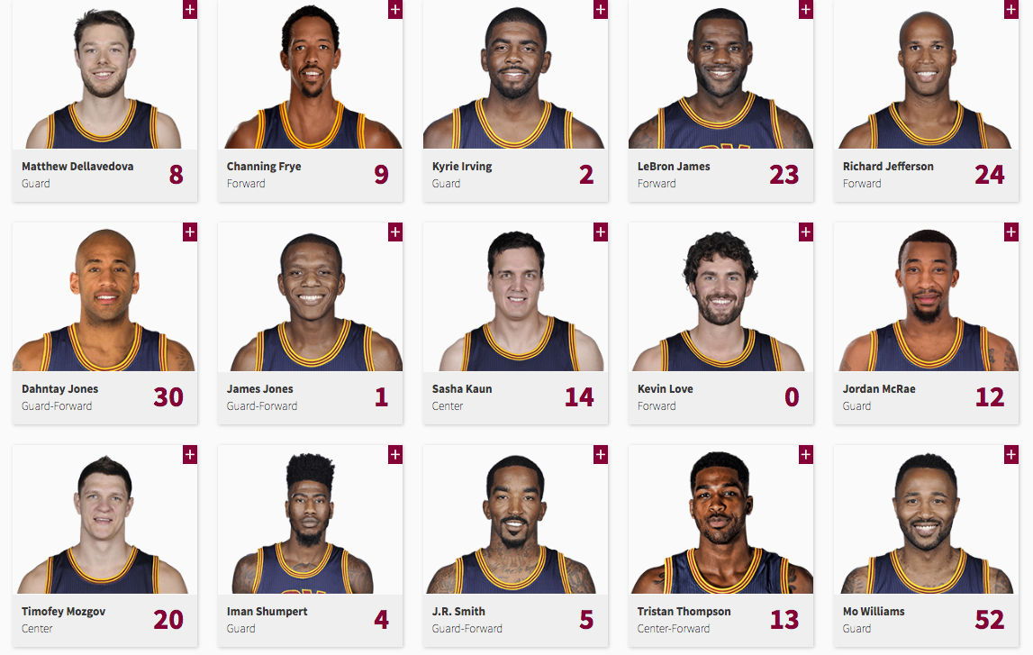 Cavs team photo